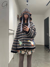 YANYAN KNITS 24 Autumn and Winter Goose Hoodie Winter Coat YYK-YYW24-0063-ZONGLV Brown/Green